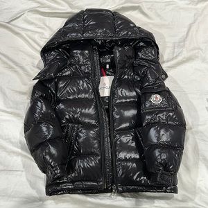 Moncler Maya Water Resistant Black Down Puffer